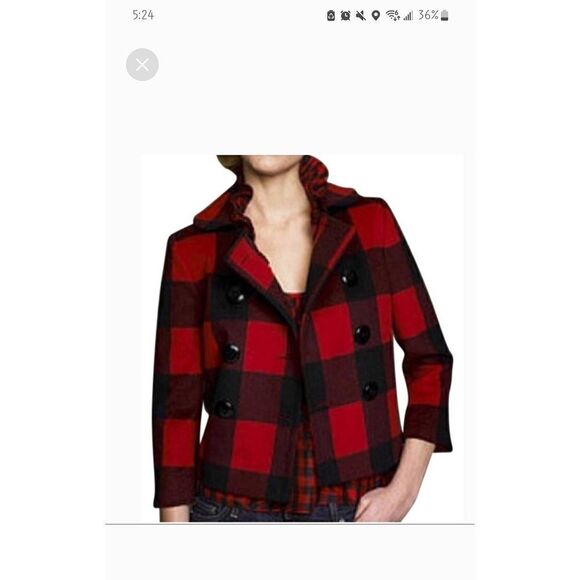 J.Crew Buffalo Plaid Coat/Jacket 4 - Picture 8 of 8